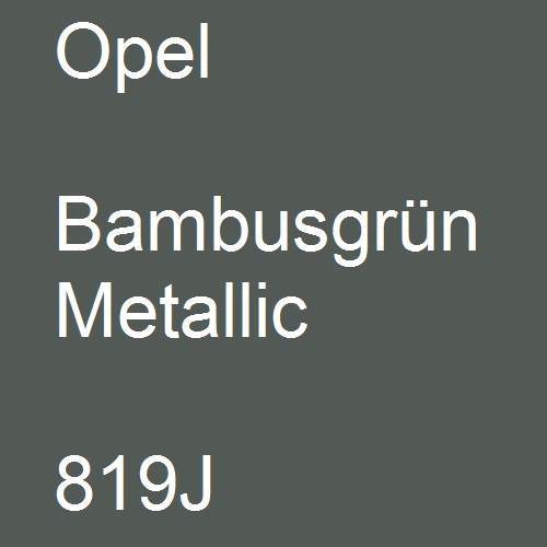 Opel, Bambusgrün Metallic, 819J.